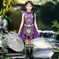 Vietnam Myanmar Laos Cambodia Children's Costume Hani Girls Dance Costume Performance Costume