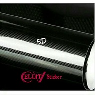 KACA FILM/STIKER KACA MOTIF/ CARBON 5D HITAM.BUAT MOBIL & MOTOR