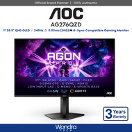 AOC AG276QZD | 26.5" QHD OLED | 240Hz | 0.03ms (GtG) | G-Sync Compatible | Gaming Monitor