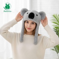 [Kesoto] Ear Protection Fuzzy Koala Earflap Hat Warm Soft Creature Character Cap