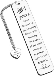 Iron Gifts for 6th Anniversary - 6 Year Anniversary Wedding Gifts for Him Her, Metal Bookmarks for W