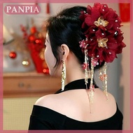 PANPIA Fashion Versatile Flower Hair Clip Sequin Tassel Shark Clip For Women Girls Retro Hair Claw E