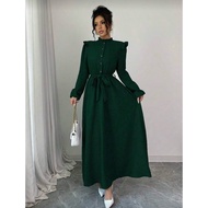 1 piece Women plain maxi dress
