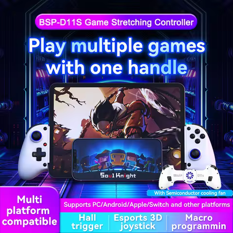 BSP-D11S Wireless Stretching Gaming Controller for Switch/Android/iOS/PC Hall Effect 3D Joystick Dua