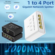 1 to 2/3/4Ports 1000Mbps Gigabit Network Switch Ethernet RJ45 Network Port Network Cable Connection 