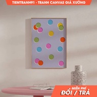 Wall Painting, Colorful Dots Geometric Wall Art, Colorful Big Polkadots Painting Printable Art, come