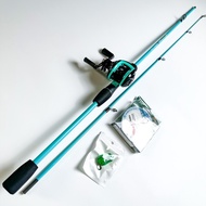 Bộ Cần Câu Lure máy ngang Rồng Xanh tặng kèm dây câu lure và mồi- GREEN FISHING