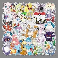 50pcs Pokémon Pikachu Stationery Box Stickers Anime Stickers Waterproof Stickers Luggage Stickers Water Bottle Stickers Guitar Stickers Graffiti Stickers