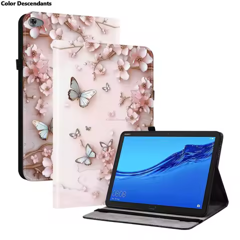 Painted Flip Leather Tablet Case For Huawei MediaPad M5 lite 10 compatible Shockproof Protect Cover 