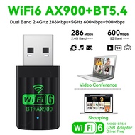 Kebidumei ax900 USB Wifi 6 Bluetooth 5.4 adapter 2in1 Dongle băng tần kép 2.4G & 5GHz USB Wifi mạng
