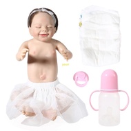 Youn Mainan Boneka Bayi Perempuan Reborn 55cm Mirip Asli Bahan Silikon