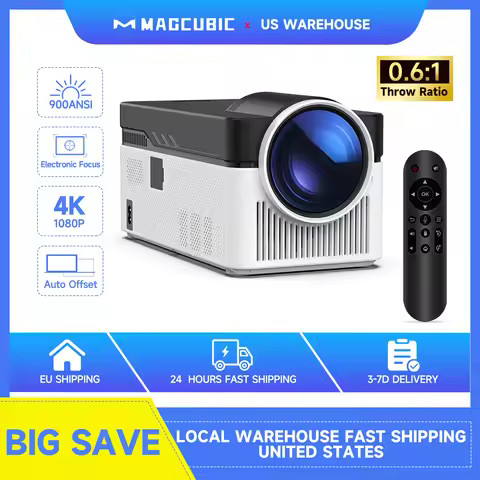 Magcubic HY450 Ultra Short Throw Projector 900ANSI 8K 1080P Allwinner H716 BT5.4 Auto Offset Electro