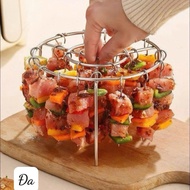 304 stainless steel air fryer rack, special grill rack, round grill skewer rack