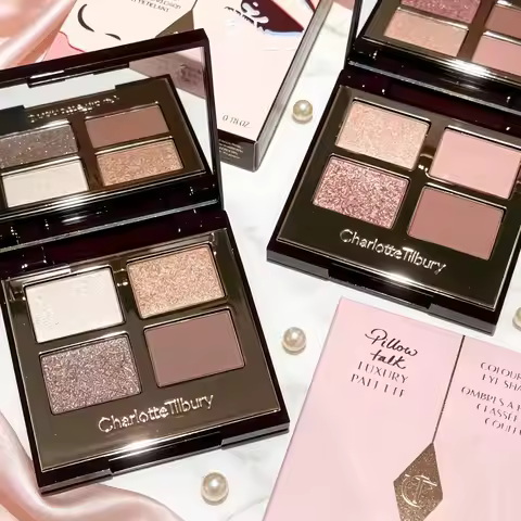 Charlotte Brand Makeup Set 4 Colors Eye Shadow Disc 5.2g Pillow Talk Nature Easy To Color Foundation