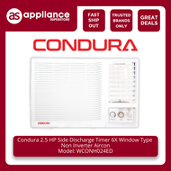 Condura 2.5 HP Side Discharge Timer 6X Window Type Non Inverter Aircon WCONH024ED