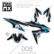 cod design Decal Stiker Honda Sonic 150R Dekal Variasi Stiker Striping custom Fullbody doraemon biru