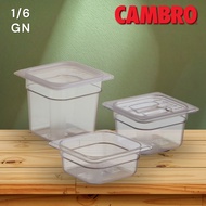 Cambro Clear Food Pan NSF Gastronom GN Pan Polycarbonate 1/6 Buffet Food Container