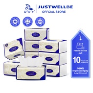 DWY  Tisu 10 Pack 5 Ply Travel Facial Tissue No Fluorescent Agent (240's x 10 Packs)