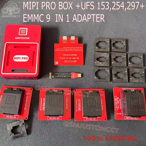 Original MIPITESTER / MiPi Box Max /MIPI PRO box +UFS-BGA153+UFS-BGA254+UFS-BGA297+Emmc 9 in 1 +ISP 