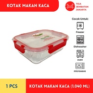Glass Lunch Container 1,500 ML Lunch Box Storage Box Oven Glass Leakproof Anti-Spill Airtight Rectan