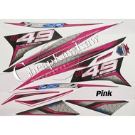 Y15 Y15ZR V1 V2 LC150 Custom 49 ( 51 ) Class is Forever Body Cover Set Stripe Sticker - Pink / Green