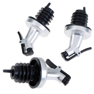 COUTR 3pcs Stainless Steel  Bottle Stopper Liquor Bottle Pourer Stopper Dispenser  VN