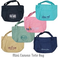 Christian Mini Canvas Tote Bag · Bible Verse · Inspirational Christian Quotes · Christian Gifts