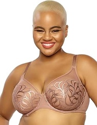 Paramour Lotus Embroidered Unlined Bra | Ultra-Light (Rose Tan, 44DDD)