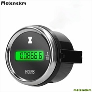 MELEN Engine Hour Meter, 52mm Diameter 12V 24V DC Hour Meter Gauge, Durable Digital Counter Digital 