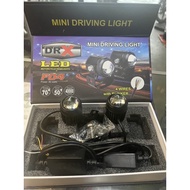 DRX Motorcycle Headlights Mini Driving Light LED 4wires with Blinker F04 80watts (White/Yellow)