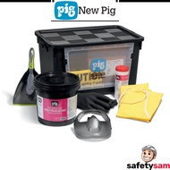 PIG KIT322 Battery Acid Spill Kit 3.8 Gal Neutralizing Absorbents PPE Clear Bin