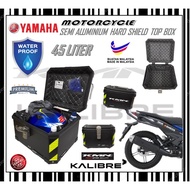 YAMAHA SEMI ALUMINIUM WATERPPROOF TOP BOX 45LITER MOTORCYCLE HARD SHIELD TOP CASE KMN KALIBRE HIGH QUALITY BEST BOX