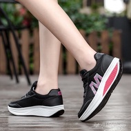 Rocker Sole Shoes Women's Mesh Upper Thick Sole Height Increasing