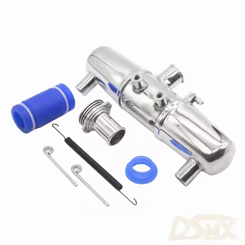 18001P Upgrade Aluminum Dual Exhaust Joint Tubing for 1/8 HPI Nitro Savage 4.6 5.9 RC Car Parts