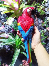 Mô hình chim vẹt (mẫu 05)- trang trí lũa bể cá- bán cạn terrarium - mô hình trang trí tiểu cảnh-shop