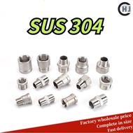 304 Stainless Steel Internal External Thread Directly to Threaded Double Internal Threaded Pipe Anci