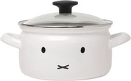 富士琺瑯 - Miffy琺瑯雙耳鍋附蓋 18cm