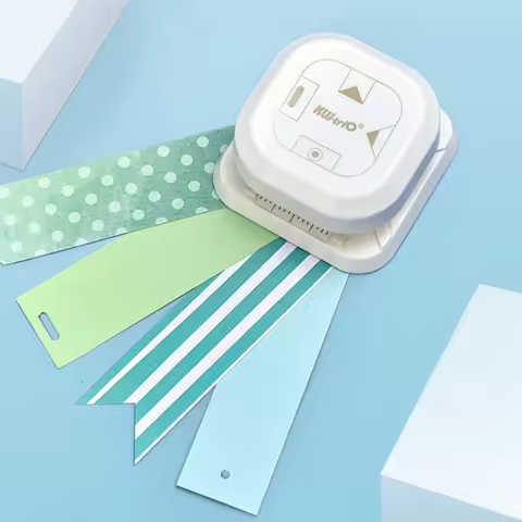 1pc 4 In 1 Paper Punch, Multifunctional Embossing Punches, Journal Planner DIY Corner Cutter, Notebo