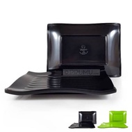 Japanese Oriental Black Plate G5519 Unica Bento Melamine Premium Thick 9" Serving Plate Cake Toast S