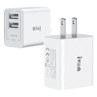 IVON AD36 12W 2.4A Dual USB Port Travel Charger US Plug