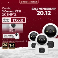 [GIVE CAMERA C213] Combo of 3 BOTSLAB C231 Cameras - Indoor Camera - 2 Eyes - LED Night Vision Light