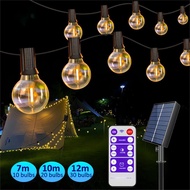 Solar light USB Remote Control decorate String Fairy Lights Bulb G40 solar string lights Outdoor Wat