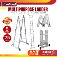 8 Step 2.5m Multipurpose Ladder Step Ladder Foldable Ladder Tangga Lipat Tangga Aluminium Tangga