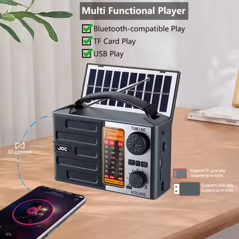 Portable FM/AM/SW Radio Outdoor Wireless Bluetooth Speaker Support TF Card USB Play Receiver Bluetoo