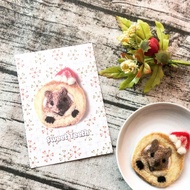 明信片 _ 短尾矮袋鼠 瑞士捲 蛋糕 羊毛氈