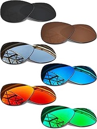 Set of 6 Men's Replacement Lenses for Oakley Frogskins OO9013 Sunglass Combo Pack S01, Stealth Black