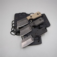 Square neck knife straight fixed stainless claw n690 blade steel g10