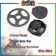 โซ่ T8F พร้อมเฟืองกล่องเกียร์ฟัน 54 สำหรับ 47cc 49cc Mini Pocket Bike T8F Chain with 54 Tooth Gear B