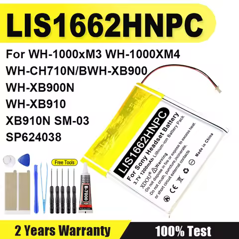 Battery LIS1662HNPC For Sony WH-1000xM3 WH-1000XM4 WH-XB910 WH-CH710N/B WH-XB900 WH-XB900N XB910N SM