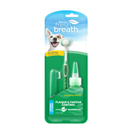 TROPICLEAN Fresh Breath Oral Care Kit For Dogs - Small&Medium/Large 59ml口腔护理套件-小型/中型59毫升